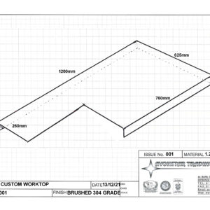 CUSTOM WORKTOP SAVER WITH CUTOUT