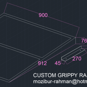 CUSTOM GRIPPY RAMP WITH FIXING PLATES