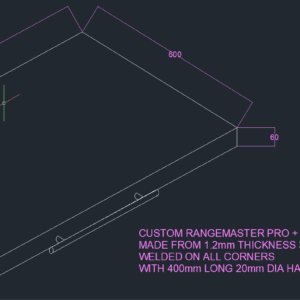 Custom Hob Cover with Handle