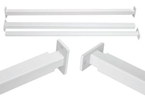 12 x Custom 470mm Square Security Bars White