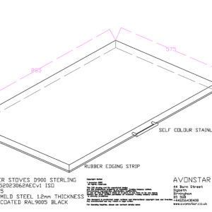 Stoves D900 Hob Cover in Black