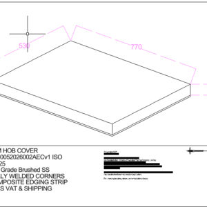 Custom Hob Cover w Strip